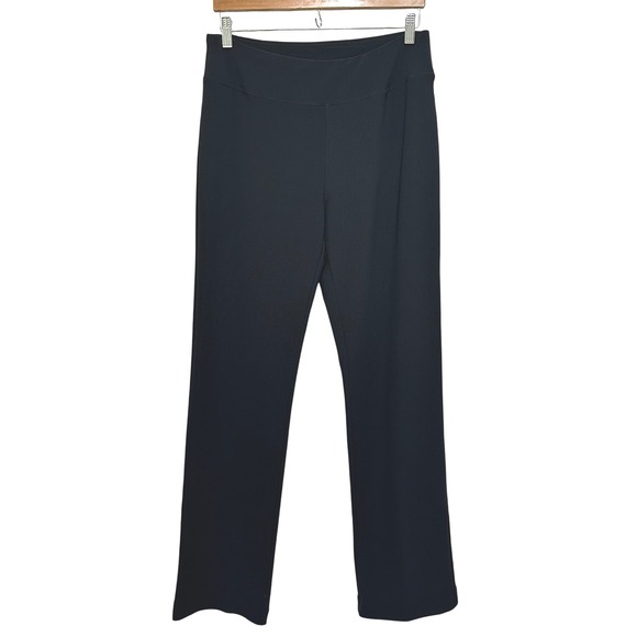 Boston Proper Pants Womens M Black Straight Leg Stretch Travel Casual Pull On‎ - Picture 1 of 10
